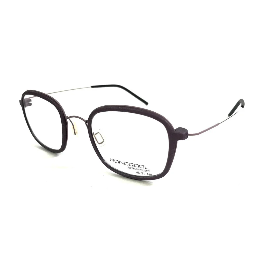 Monoqool Eyeglasses Frame SY SAMMY 5365s Plum Truffel Violet Tone Rose 46-21-140